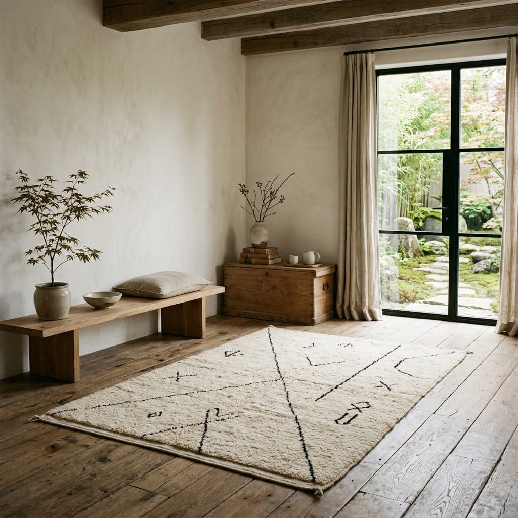 Minimalism och Wabi-Sabi: Elegansen hos den Stilrena Berbermattan